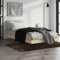 Youuihom Jugendbett Eckbetten Bettgestell Gästebetten Bettgestell Sonoma-Eiche 100x200 cm Holzwerkstoff Geeignet für Bauernhaus, Schlafzimmer, Loft, Schlafzimmer