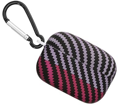 kwmobile Custodia Cuffie In Ear Compatibile con Sony LinkBuds S Cover - Protezione Custodia Porta Auricolari - Case Cuffiette Wireless - nero/fucsia ciliegia/viola