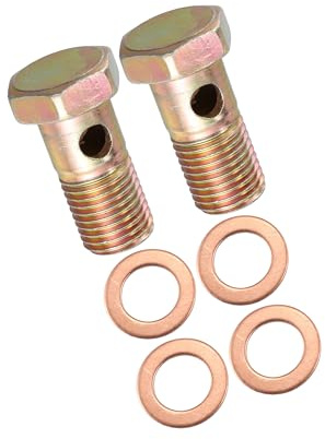 Partuto 2 Set Banjo Bolt Brake Fitting Adapter M14x1.5 Thread Banjo Bolt Replacement