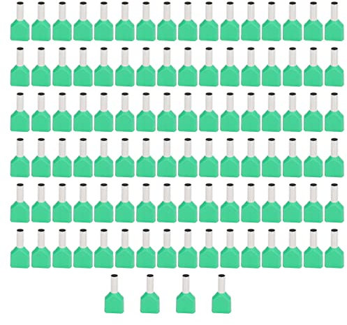 HUSHUI Kabelhülsen-Set, 100 Stück, Isolierte Kabelstift-Endklemmen, Kupfer-PVC-vorisolierte Enden, Kaltgepresste Klemmen