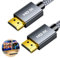 EuAcesry 8K Câble Mini DisplayPort vers HDMI 1.5 Mètre, Câble Mini DP vers HDMI, HDR avec Moniteur/Projecteur/TV