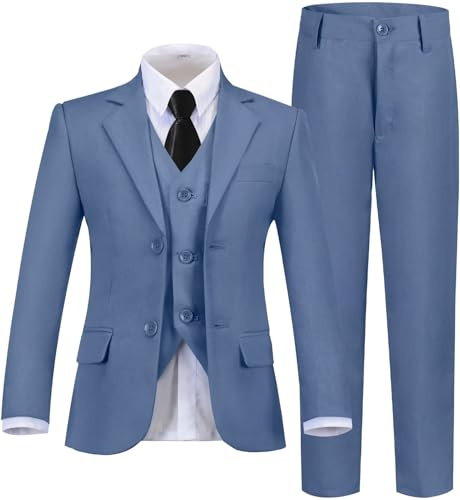 Laimi Duo Jungenanzug für Kinder, Smoking für Jungen, Kleinkind, Weste, Hose, Set, Ringträger, Outfit, Kleid, Kleidung