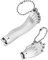 Lot de 2 Coupe-Ongles en Acier Inoxydable,Coupe Ongle Amusant en Forme de Pied et de Main,Nail Clipper pour Ongles Epais,Ongles des Pieds et Des Doigts pour Hommes et Femmes