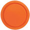 Trimming Shop Platos desechables redondos resistentes de 18 cm, color naranja calabaza, paquete de 8 unidades, vajilla de papel con temática de color para barbacoas, bodas, aniversarios, cumpleaños,