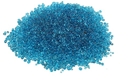 OKOVO Piedras de Vidrio Azul Marino, guijarros de Vidrio de mar Irregulares, Cuentas de Vidrio de mar, Cristales, Piedras Decorativas, guijarros de río para Acuario, Maceta, paisajismo,