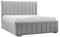 ark future Amelia Panel Wing Ottoman Divan Bed Frame – Upholstered Storage Bed with Gas Lift for Bedroom, Modern and Durable Platform Bed (Silver, 5FT King Size)