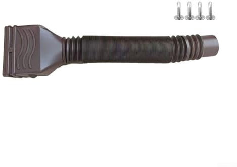 Prolunga flessibile per grondaia, 50,8-150 cm, regolabile, per grondaie, tubo di scarico, deviatore telescopico (marrone)