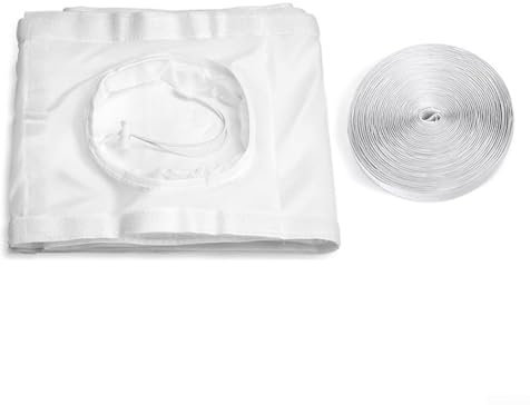 Kit de sellado de ventana de aire acondicionado, 100% sellado, sin perforación, instalación rápida, kit de sellado portátil de aire acondicionado con apertura de cremallera para puertas de patio y