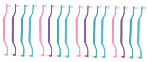 VALICLUD 4 Sätze Doppelköpfige Zahnbürsten Für Interdentalreinigung Ergonomische Handhabung Strapazierfähig Für Reisen Farben 4 Stück * 4