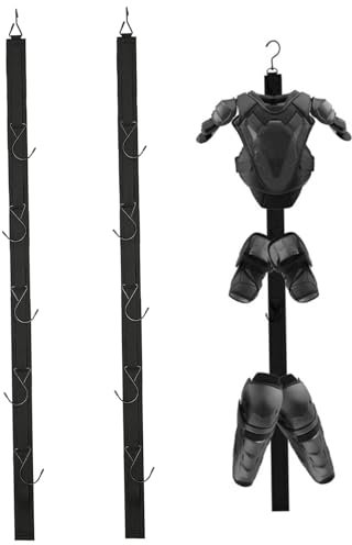 Pesoncarl Hockey-Trocknungsregal, 2pcs 47 Zoll 5-Hooky-Hockey-Ausrüstungsstange, tragbare Ausrüstung für Ice Baseball Catcher Football Ausrüstung, Sportarten