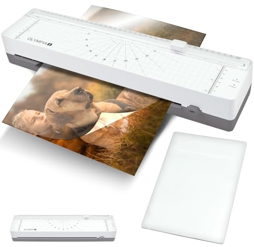 OLYMPIA A 130 Combo Laminiergerät A3 | Kompaktes Foliergerät mit integriertem Schneidegerät | Für 80–125 Micron Laminierfolien | Laminiergerät DIN A3 & Laminiermaschinen | Laminator