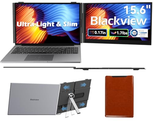 Blackview SCM8 15.6 '' Laptop Screen, FHD 1920x1200 IPS Laptop Monitor, TÜV SÜD Low Blue Light, Ultra Slim 4.5mm & Lightweight 800g, 100W Reverse Charging, Play for Laptop PC Phone Mac