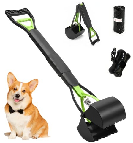 SilverChry Paletta Raccoglitore Feci Cane Pieghevole, 80cm, per Uso Quotidiano all'Aperto