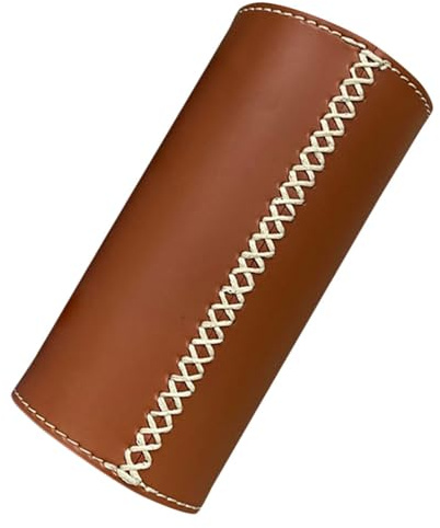 AMUSLESUR Gas Tank Protector Cover Cylinder Storage Case for Leather, Lightweight and Easy to Store Brown Outdoor Camping and Travel for Gas Canisters