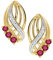 My Gold Damen Ohrringe Gold 333 Mit Rubin Ohrstecker Echtes Gelbgold (8 Karat) Diamanten 0,01ct. 17mm x 9mm Our Lady O-05056-G301-RUB