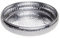 Orientalisches rundes Tablett Schale aus Metall Fidan 34cm groß Silber | Orient Dekoschale mit hoher Rand | Marokkanisches Serviertablett Rund | Orientalische Silberne Deko auf dem gedeckten Tisch