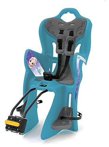 Seggiolino Posteriore Bici Bambina Disney Frozen – Con Fibbia e Cinghie di Sicurezza, Alloggiamento per Piedi, Fino a 22 kg