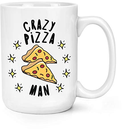 Crazy Pizza Man Stars 15oz Large Mug Cup