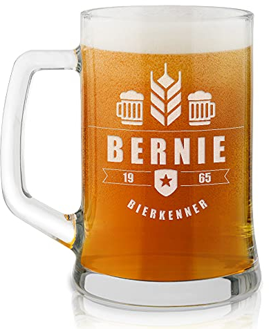 Maverton Jarra Cerveza - Grabado Personalizado - Regalos San Valentin Hombre - Regalos Originales para Hombre - Amigo, Marido, Padre, Beer Lover - Talla 15cm x 9cm - 500ml