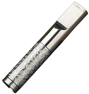 Titanium Cigarette Holder with Filter, Men's Cigarette Holder with Ice Crack Carving for Extar Slim and Regular Cigarettes