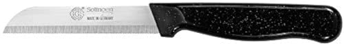 GGS Solingen Knife, Vegetable Knife Set, Fruit Knife, Tomato Knife, Steak Knives, Serrated, Dishwasher Safe, German Stainless Steel, Chef Kitchen Knife Set (Black 1 Knife)