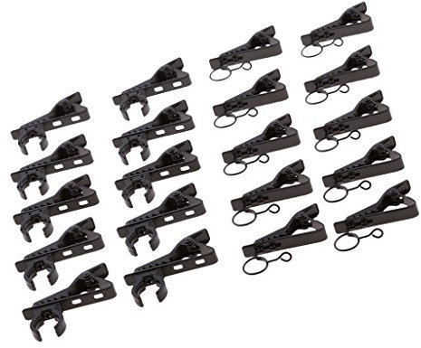 Hellery 20 Pcs Microphone Lapel Clips Microphones, Clothing, T-Shirt, Lapel Microphone Mic Clip