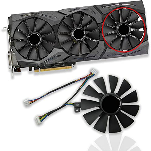 Dotodo 87 mm FDC10U12S9-C FDC10H12S9-C T129215SU Ventilateur de carte vidéo de remplacement pour ASUS GTX 980 Ti R9 390X 390 GTX 1060 1070 1080 Ti RX 480 RX480 )
