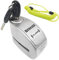 KRASER KR10S Antivol Moto Homologué SRA, Bloque Disque avec Alarme Optionnelle 120dB On/Off, Serrure Haute Sécurité Anti-Crochetage, Robust Bloc Acier inoxydable, Double Verrouillage Anti-Scie ø10mm