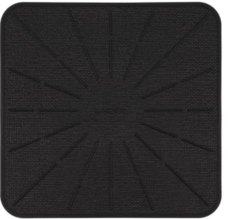 Lazy K Induction Cooktop Mat - Silicone Fiberglass Scratch Protector - for Magnetic Stove - Non slip Pads to Prevent Pots from Sliding during Cooking - Square (9inches) Black