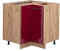 Vicco Eckunterschrank Fame-Line, Bordeaux Hochglanz/Goldkraft Eiche, 80.5 cm ohne Arbeitsplatte
