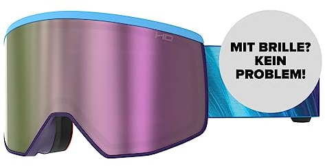 ATOMIC FOUR PRO HD Skibrille - Blue / Purple / Cosmos - Skibrillen mit kontrastreichen Farben - Hochwertig verspiegelte Snowboardbrille - Brille mit Live Fit Rahmen - Skibrille für Brillenträger