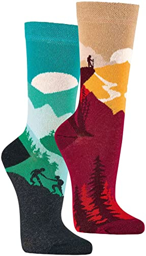 Witzige Socken als Geschenkidee oder zum Selbertragen für Teenager, Damen und Herren, 2er-Bündel