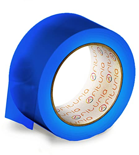 OFITURIA Nastro Adesivo, Colore Blu, Nastro per Imballaggio e Organizzazione di Scatole e Spedizioni, Sigillo di Vari Colori Vivaci 66 mt x 48 mm (1 unità - Blu)