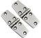 2Pcs Marine Boat Door Hinge Stainless Steel Hatch Boat Hinges Heavy Duty Marine Grade Stamp Strap Hinge Replacement Hardware for Deck Cabinet Lids Compartments (38 * 102mm)