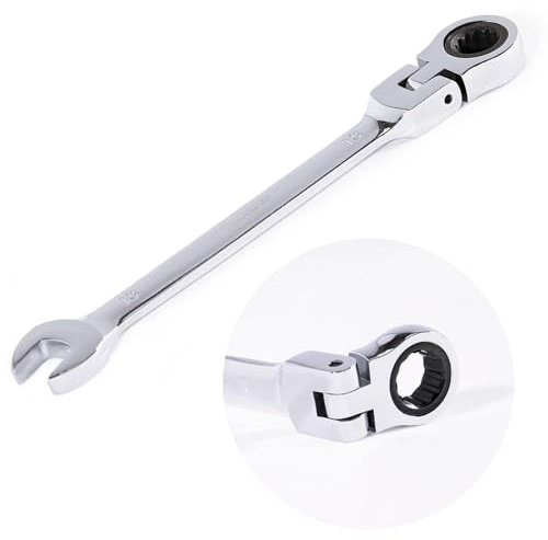 Navegando Clé à Cliquet 13mm, Clé Plate à Cliquet avec Joint Réglable à 180 Degrés, Outil Clé Durable, Antidérapant, Résistant à l’Usure et aux Taches