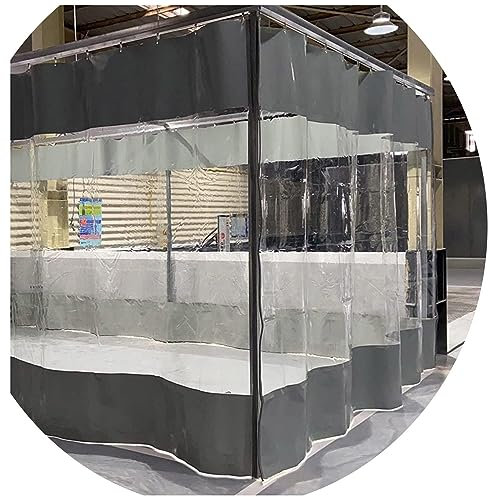 Tende trasparenti in PVC, 2 x 2,3 m, resistenti, impermeabili, per pergola esterna, gazebo, patio, veranda, coperture laterali trasparenti con occhielli, spessore 0,3 mm.