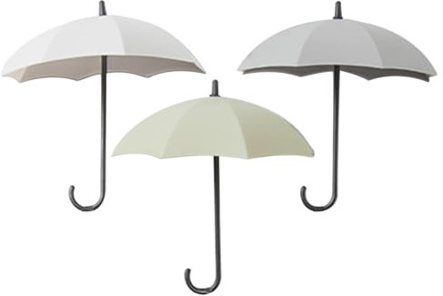 Soporte adhesivo para llaves, gancho para paraguas, gancho para toallas, ganchos de ducha resistentes, ganchos decorativos para utilidad, diseño especial de paraguas para adhesivo de pared que cuenta