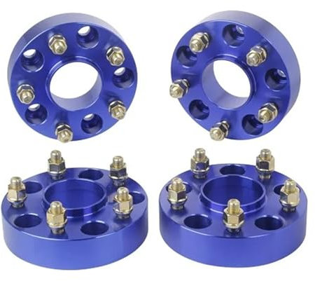 Spurverbreiterungen Für Jeep Für Wrangler JK Für Grand Für Cherokee WK WJ Für Commander XK Aluminium Legierung Spurverbreiterungen 4 Stück Auto-Rad-Distanzscheiben(Blue)