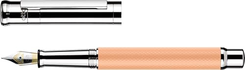 Otto Hutt design04 Füllfederhalter mit matt apricot plattiertem Schaft und Karo-Guillochierung, Federstärke: Extrafein aus Stahl, Länge: 13,2 cm und einem Gewicht von 38,7 Gramm, 954332