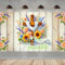 BlissYard Osterbanner 178 x 109 cm Frühlingskreuz Hintergrund Blumen Schmetterling für Haus Kirche Garten Hintergrund Dekor Wandbehang Ostern Feiern