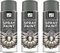 MIXEL G-U-N Metal Grey Spray Paint, Quick-Drying Formula, Perfect for Home Improvement, Automotive, Industrial, DIY Projects, Indoor And Outdoor Use, 400ml, (3 Pcs)