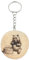 Promotech Porte-clés unique en bois gravé au laser avec inscription « Püh der Bear Happy Birthday », Bois naturel, W5L5