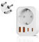 Oliveria Adapter Südafrika, 5 in 1 Reiseadapter Südafrika mit 1 AC & 2 USB-C & 2 USB-A(3.4A), 3-Polig Stecker für Südafrika, Lesotho, Mosambik, Namibia, Swasiland, Simbabwe - Reisestecker Typ M