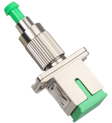 Elfcam - Adattatore a fibra ottica Cavo monomodale Simplex SC/APC Femmina a FC/APC Maschio, Confezione da 1