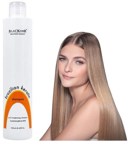 Blackomb Brazilian Keratin Shampoo 250ml - Pflegende Glättung nach der Keratinbehandlung – Ohne Sulfate & Parabene für widerspenstiges Haar