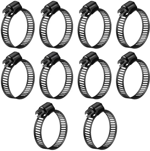 Jeboler Schlauchschellen 19‑29mm Außendurchmesser für Rohre 10 Stk Schwarz | Edelstahl Sschlauchschellen Schlauchklemme Rohrschelle Sortiment Schlauchbinder für Zuhause, Garten und kleine Geräte