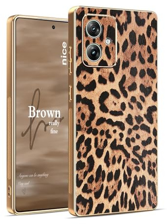 YUEQIAN Hülle für Motorola Moto G54 5G Schutzhülle, Klassische Leopard Gepard Muster Prämie Kunstleder Handyhülle, Mädchen Weiche TPU Silikon Stoßfest Schutzhülle. Leopard