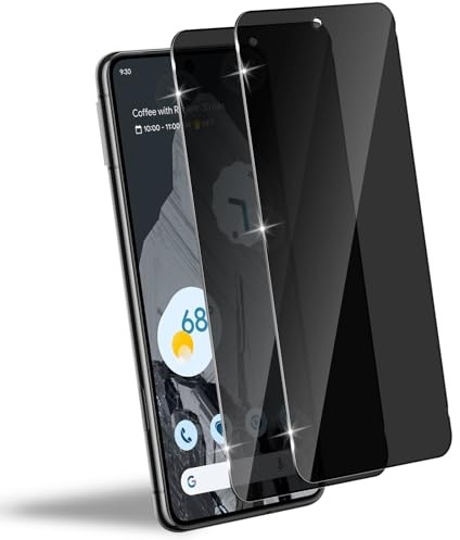 Wonsoso Protector de pantalla de privacidad para Google Pixel 8 Pro, paquete de 2 películas de vidrio templado antiespía, dureza 9H, ultra resistente, antiroturas, antiarañazos, película de protección