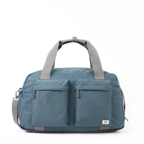 ROKA London Gatwick Large Recycled Canvas Duffle Bag (Airforce)