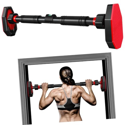 TOBBOMEY Verstellbare Klimmzugstange für Türrahmen Wandmontage Fitnessgerät für Zuhause mit Sicherem Stahlrahmen und Ergonomischem Griff für Effektives Krafttraining